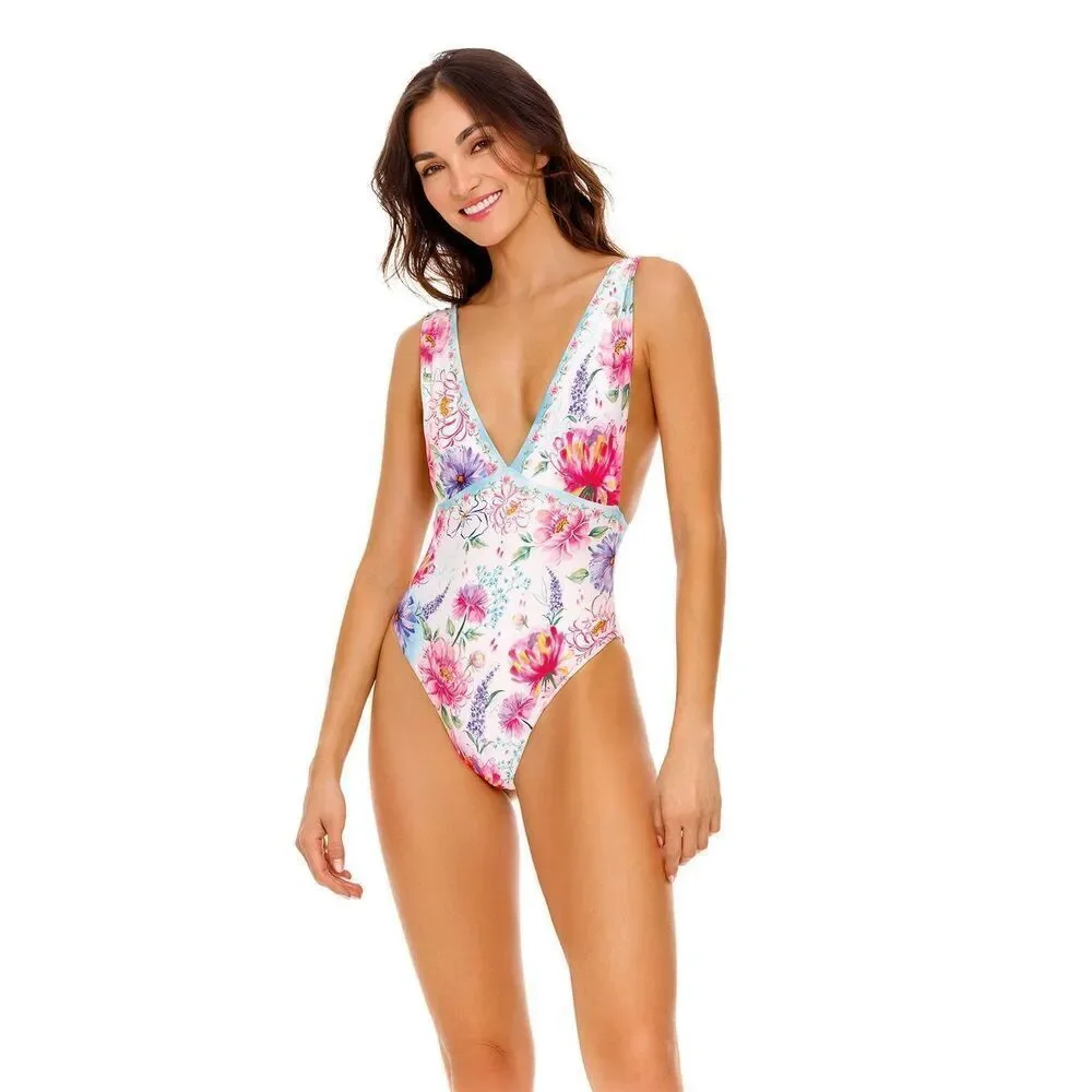 Agua Bendita Women's Multicolor Tulipa Korin One Piece Swimsuit